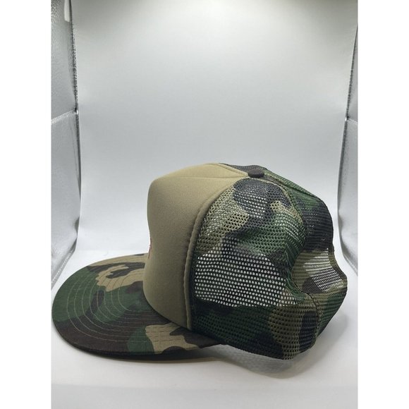 Vintage Mash 1990 Camo Snapback Hat Sportscap Brand Made In Taiwan - Picture 2 of 7
